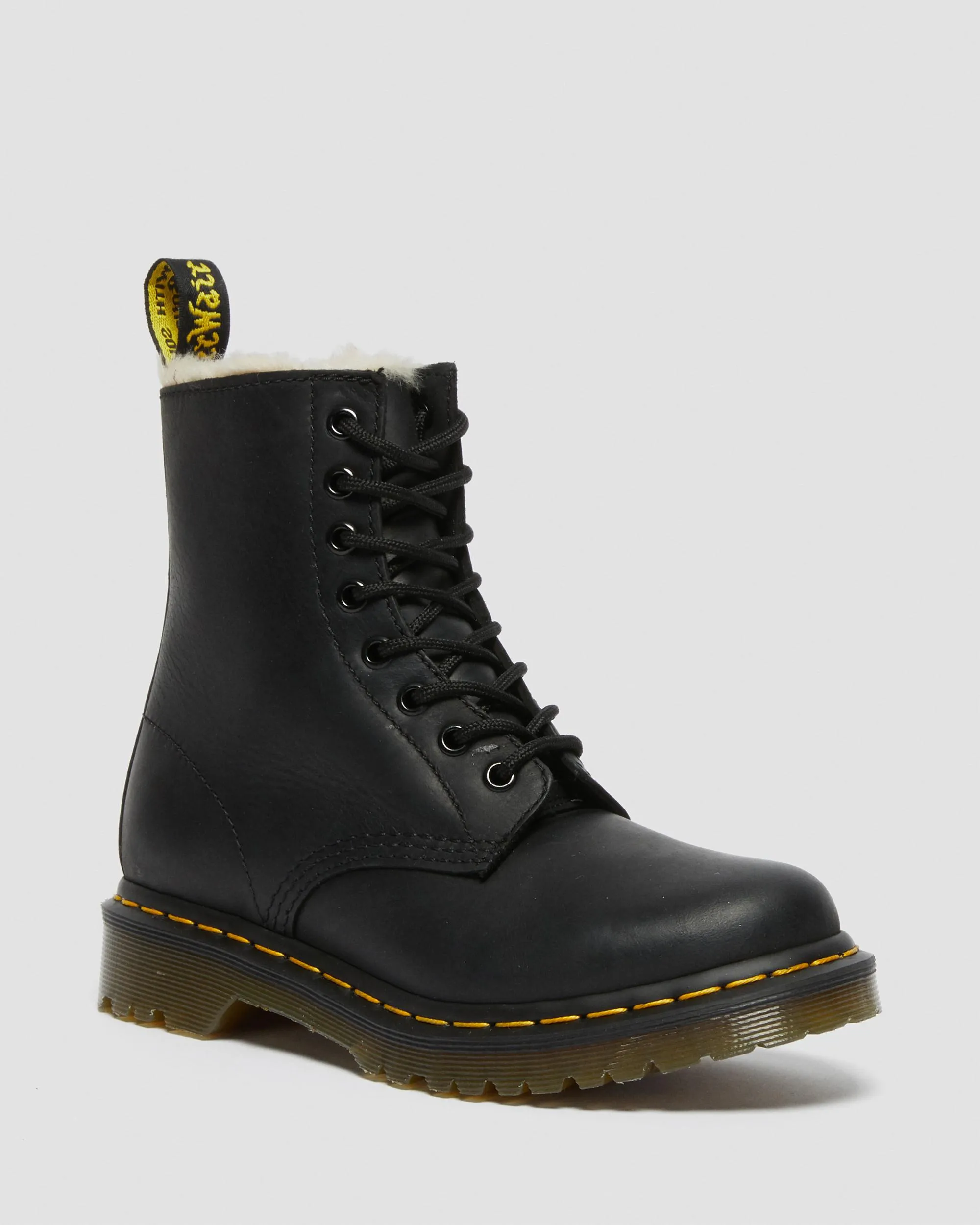 1460 Women's lace-up boots with faux fur lining Dr. Martens