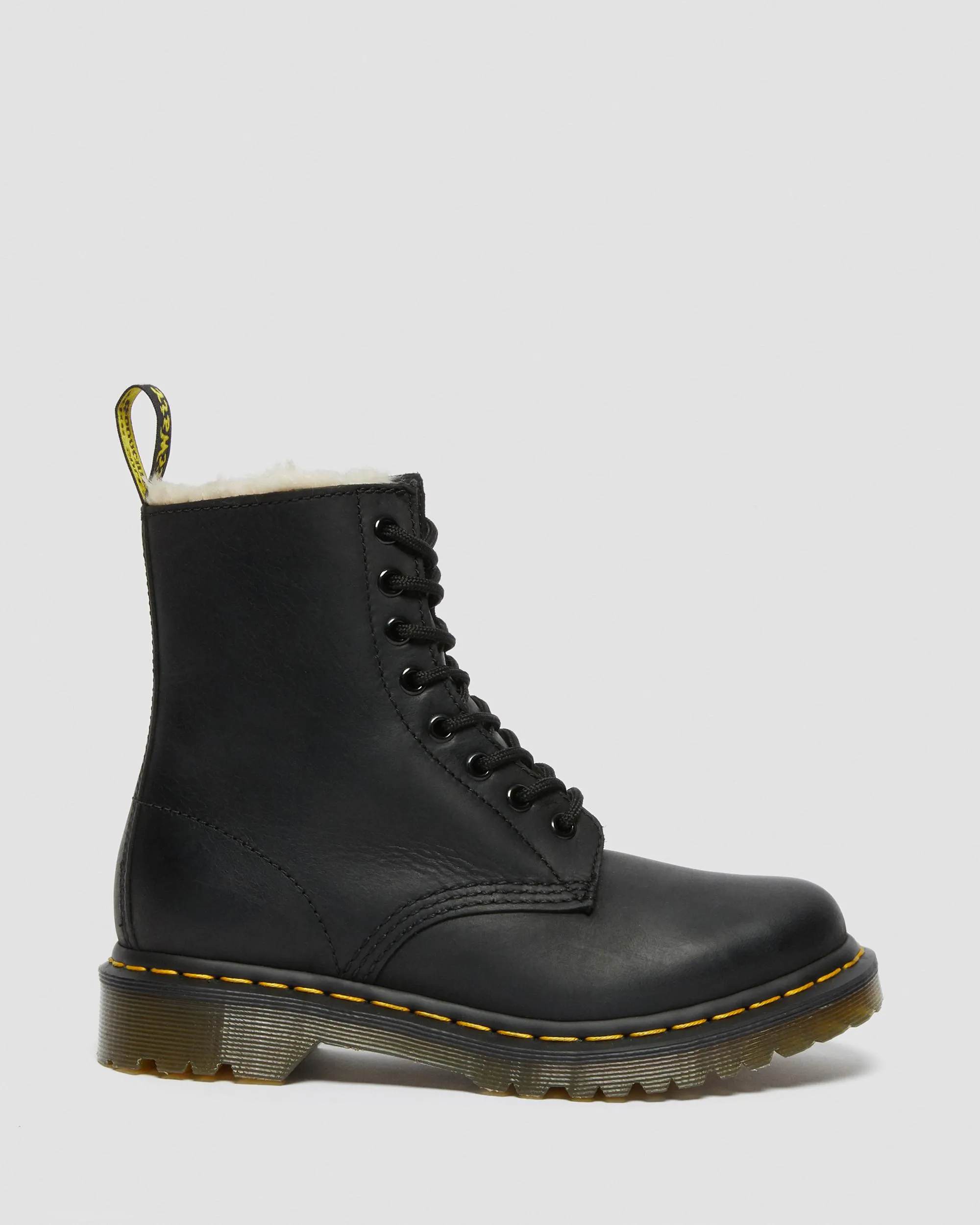 1460 Women's lace-up boots with faux fur lining Dr. Martens