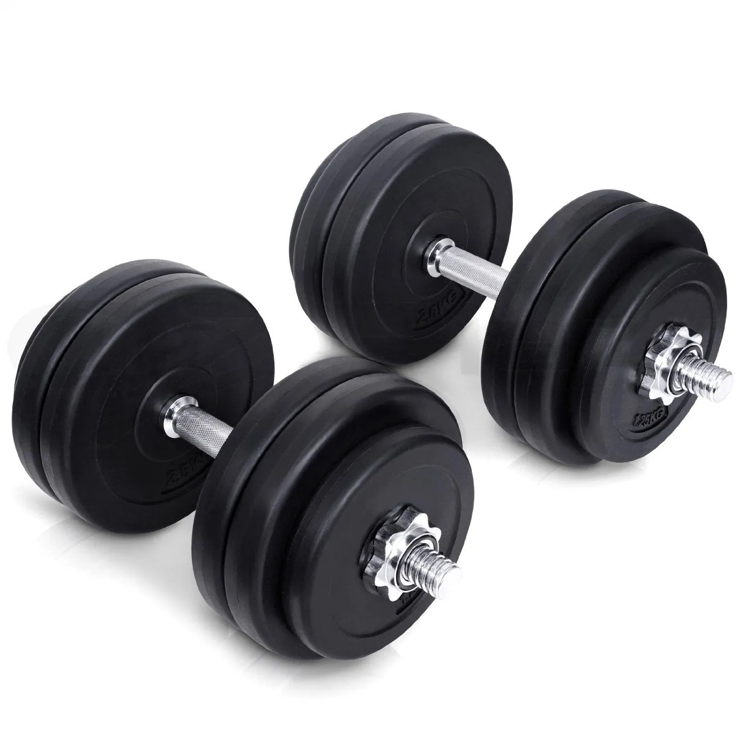Adjustable Dumbbell Set Chrome Handle 50Kg