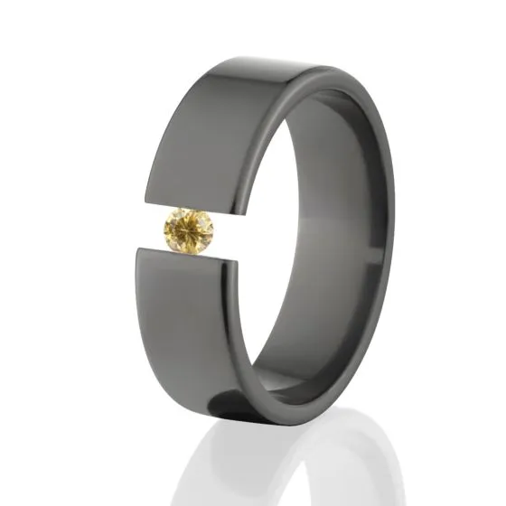 Black Tension Ring, Tension Set 7mm Ring