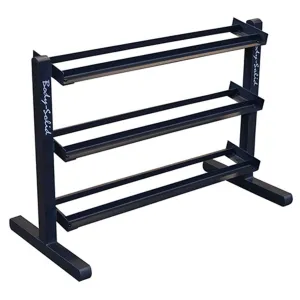 Body 3 Tier Horizontal Dumbbell Rack w/Heavy Gauge Steel Construction (Open Box)