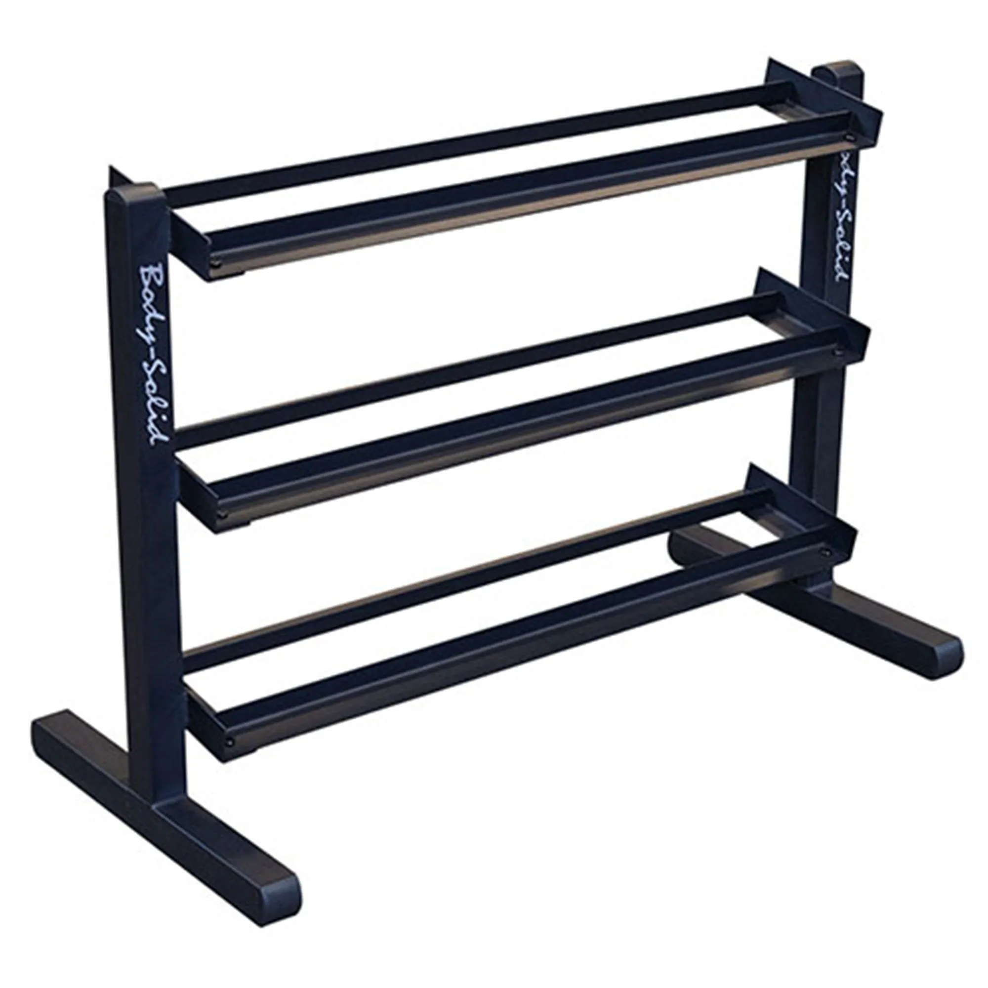 Body 3 Tier Horizontal Dumbbell Rack w/Heavy Gauge Steel Construction (Open Box)