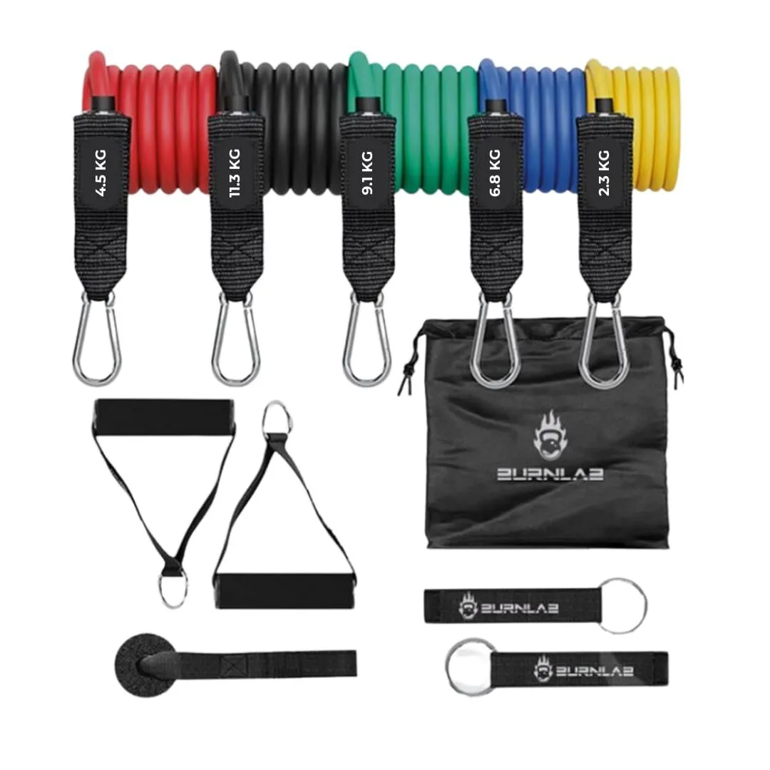 Burnlab Resistance Tubes - (11 Pcs Set)
