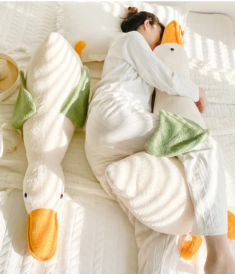 Cute Big White Goose Sleeping Pillow
