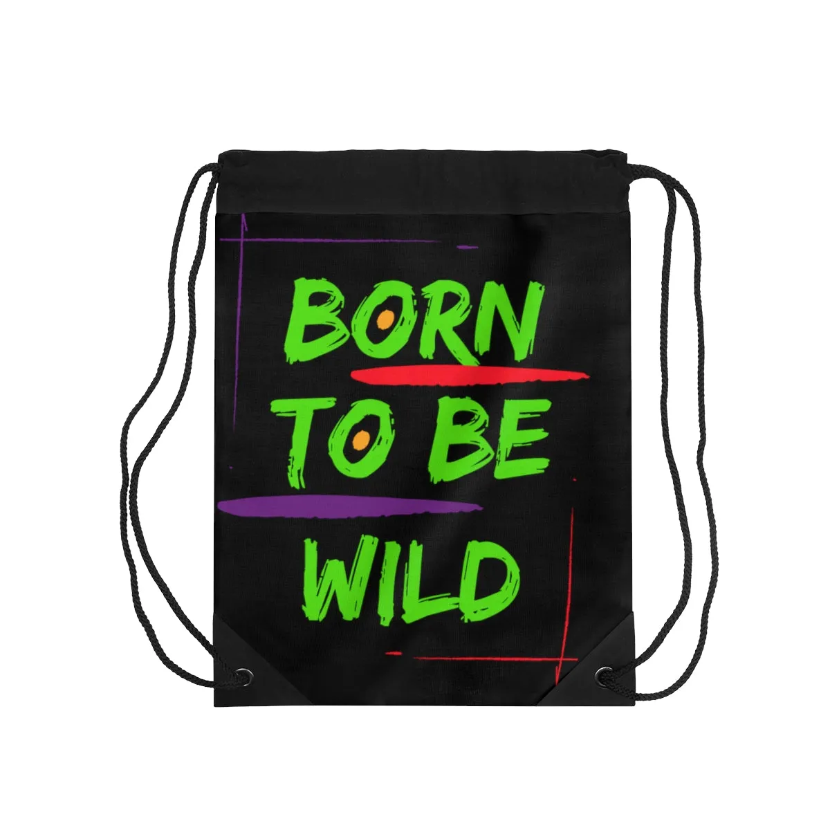 Drawstring Bag ( Born To Be Wild  Black )