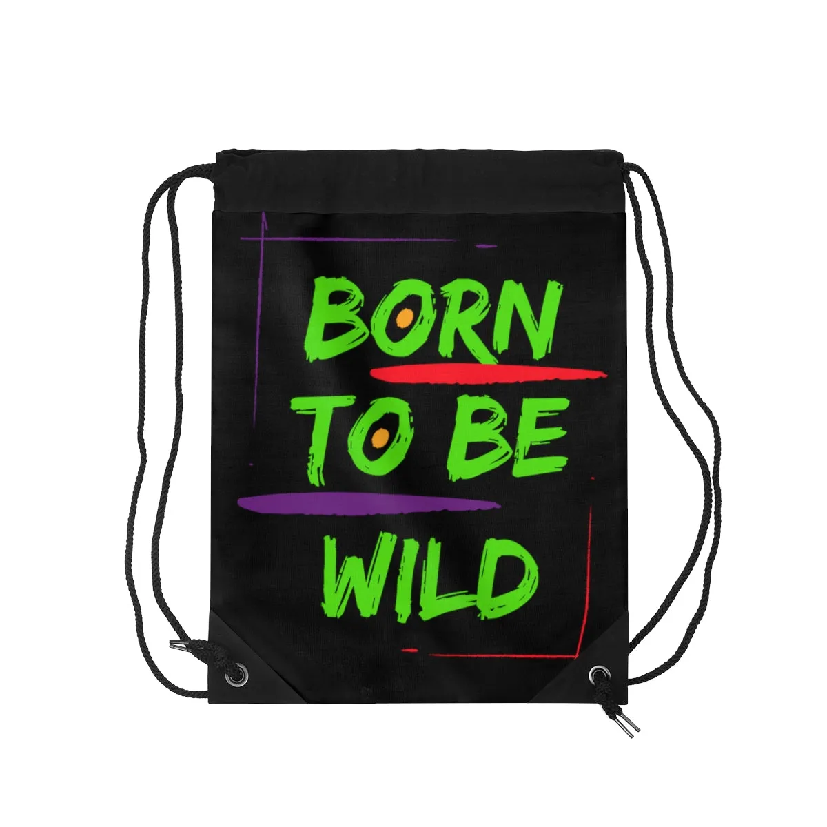 Drawstring Bag ( Born To Be Wild  Black )