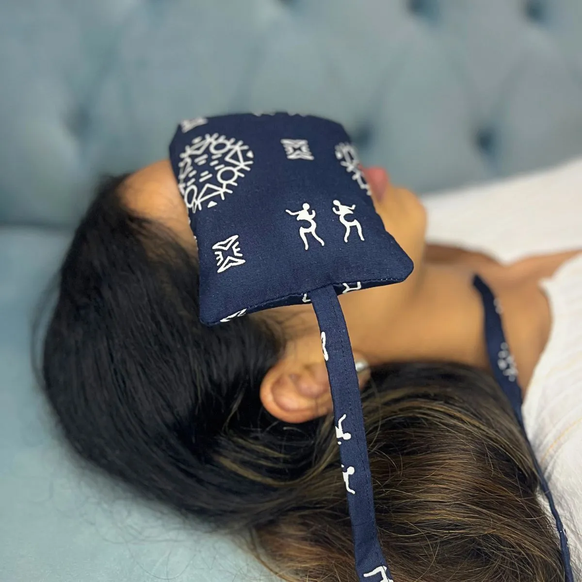 Eye Pillow | Relaxation | Detox Essentials | Buckwheat Hull Filling | Navy Blue