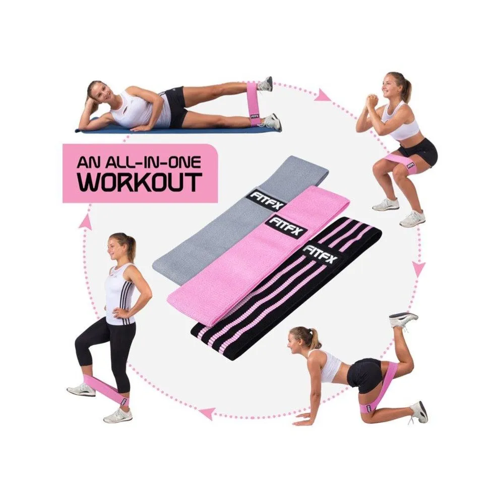 FITFX Set of 3 Resistance Bands multi colors