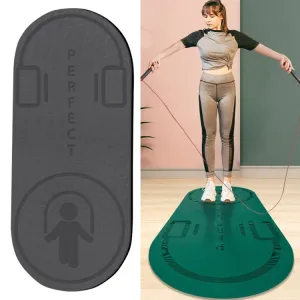 Indoor Skipping Mat Sound Insulation Shock Absorption Thickened Skipping Blanket Non-Slip Yoga Mat, Size: 140 x 60cm(Deep Gray Cushion)