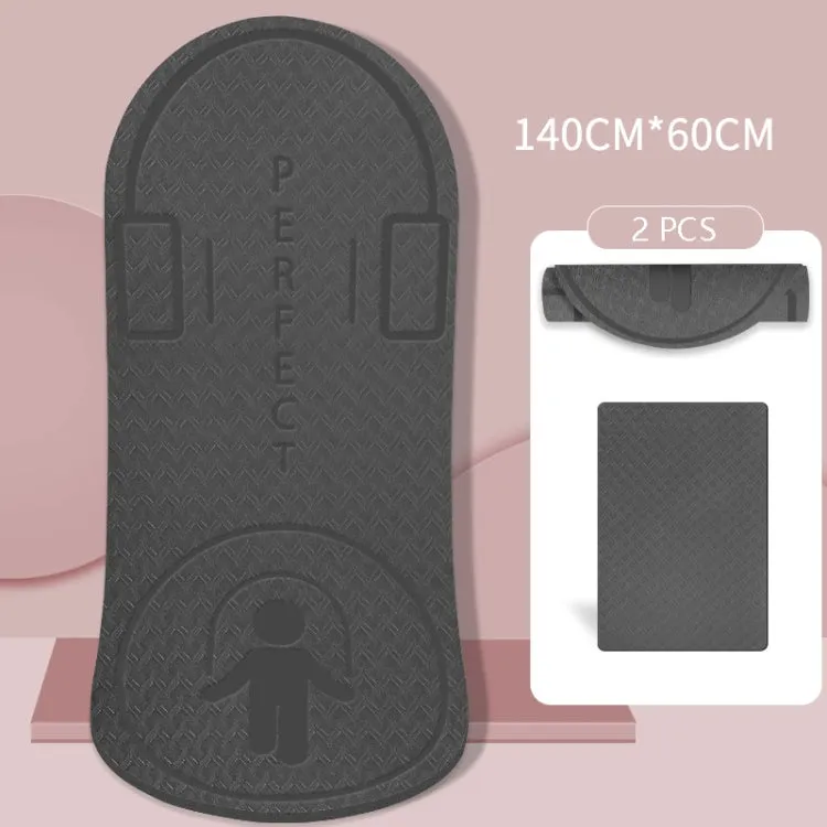 Indoor Skipping Mat Sound Insulation Shock Absorption Thickened Skipping Blanket Non-Slip Yoga Mat, Size: 140 x 60cm(Deep Gray Cushion)