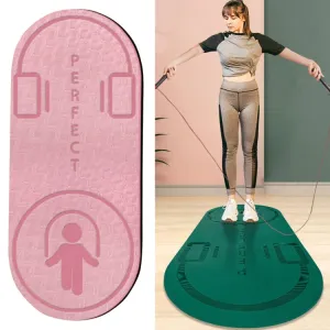 Indoor Skipping Mat Sound Insulation Shock Absorption Thickened Skipping Blanket Non-Slip Yoga Mat, Size: 140 x 60cm(Rubber Pink Cushion Jump Rope)