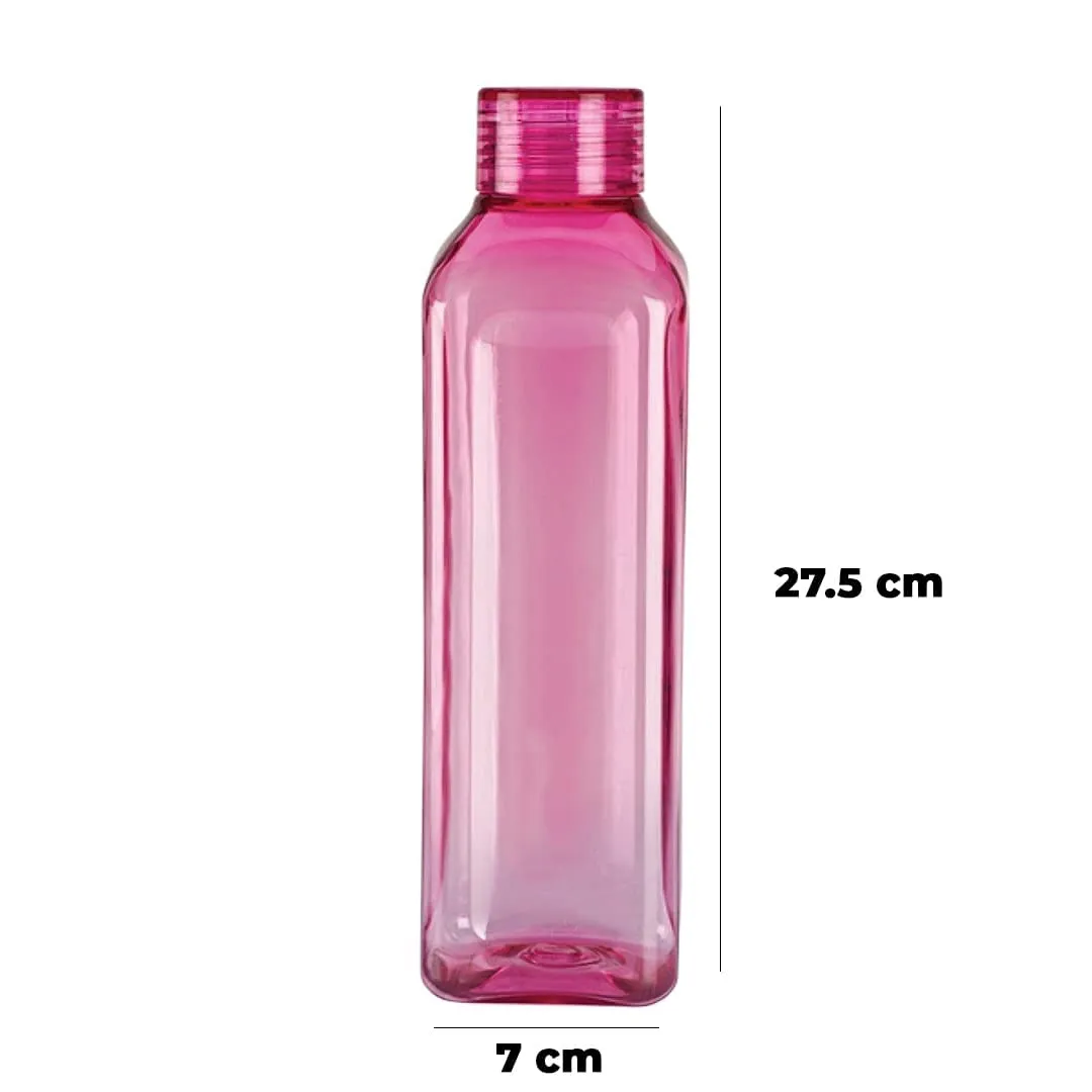 Kuber Industries BPA Free Plastic Water Bottles | Unbreakable, Leak Proof, 100% Food Grade Plastic | For Kids & Adults | Refrigerator Plastic Bottle Set of 6|Assorted (Pack Of 6)