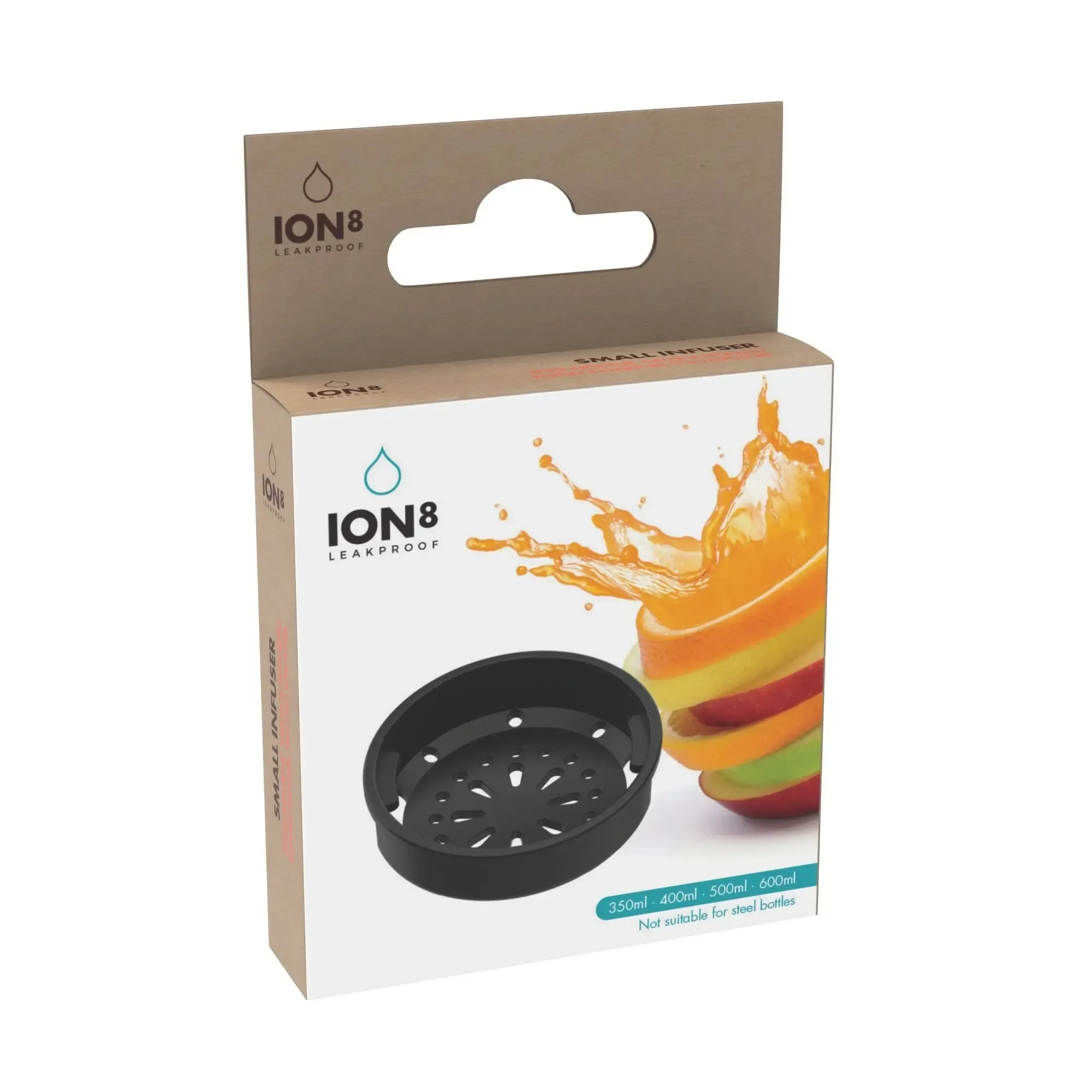 Leak Proof Water Bottle Accessory, Fruit Infuser Disc, Black, Small