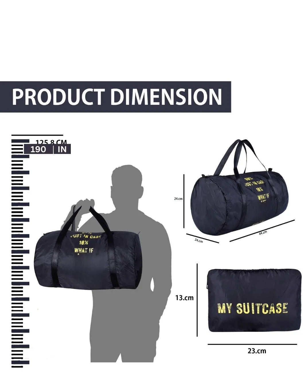 LitePack Nylon 30L Folding Bag - Large Duffle
