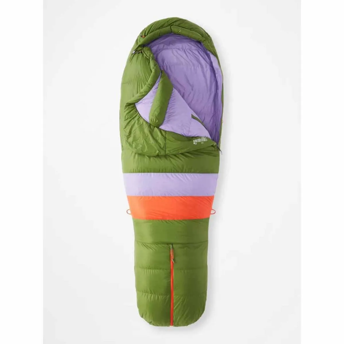 Marmot Women's Angel Fire 25Â° Sleeping Bag - Long/Foliage/Paisley Purple