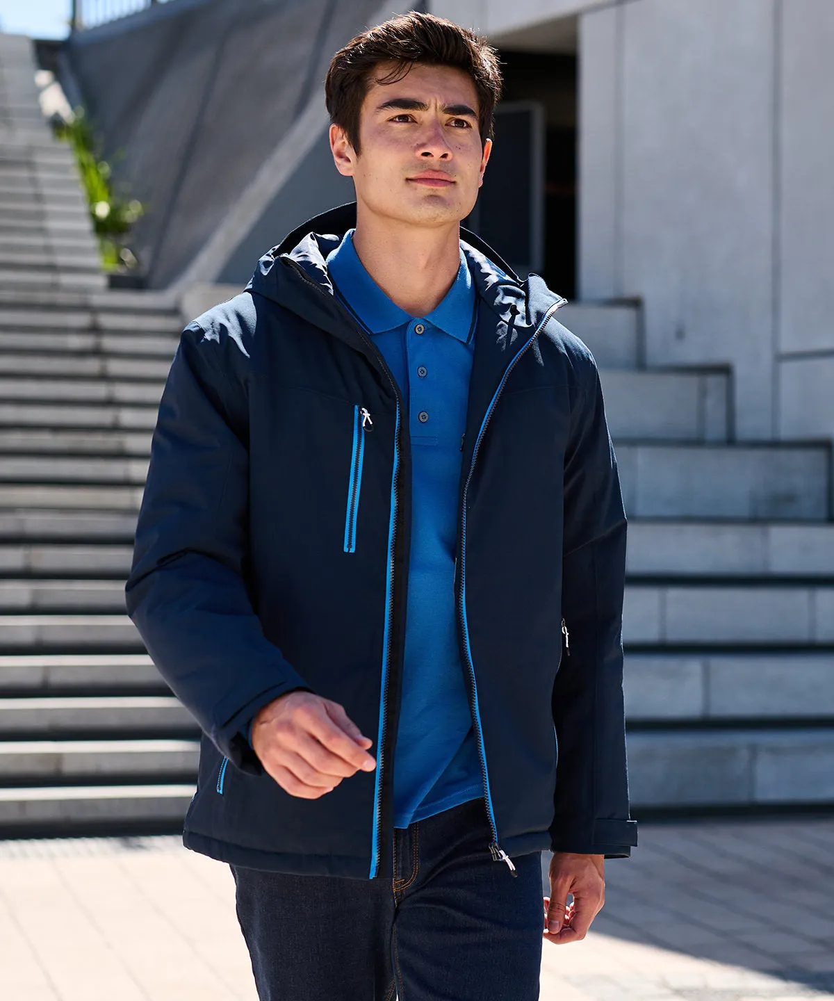 Navy/Seal Grey - Navigate waterproof insulated jacket
