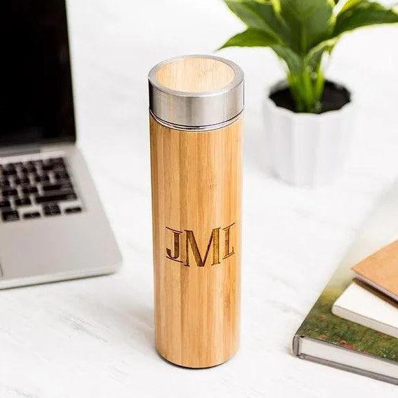 Personalized Insulated Bamboo Water Bottles
