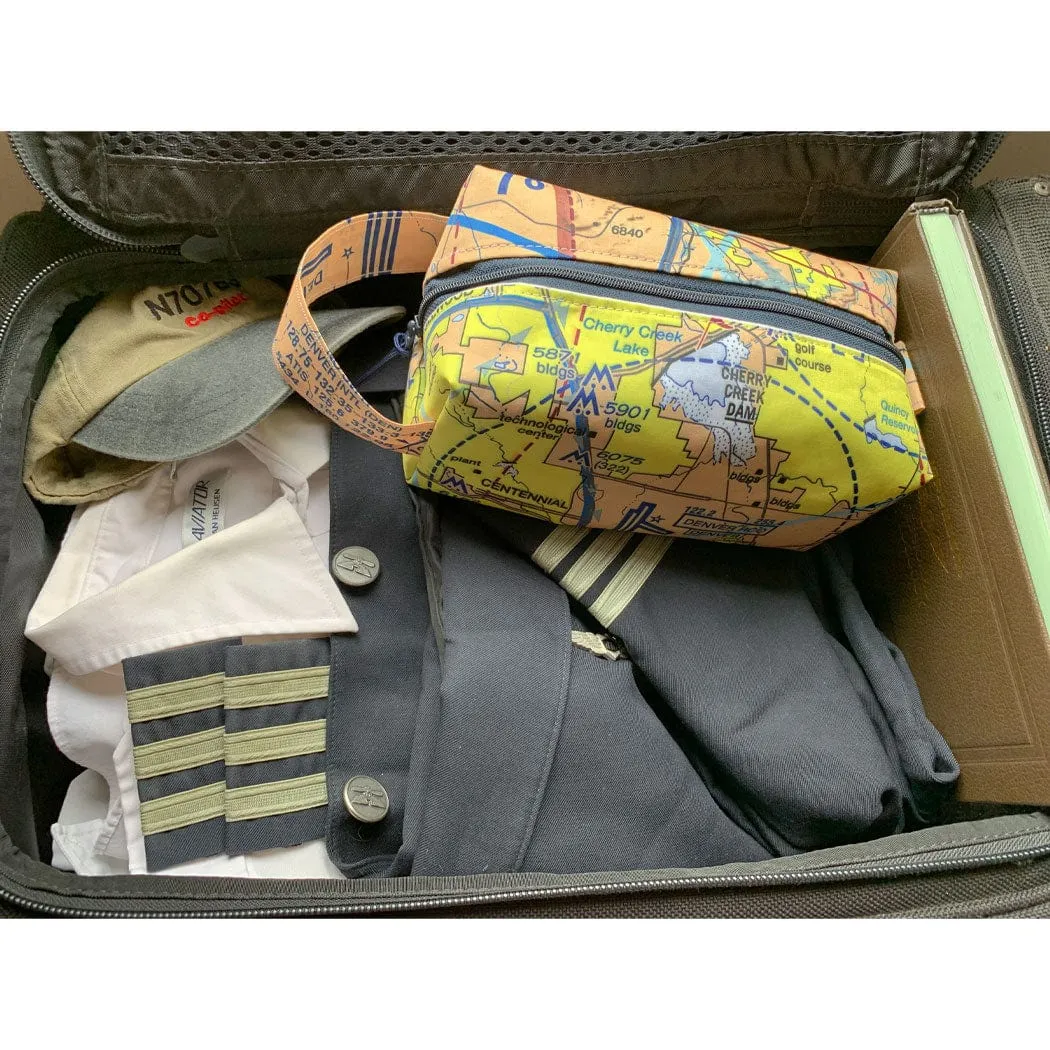 Pilot Dopp Kit & Toiletry Bag - Choose your VFR Terminal Area Chart