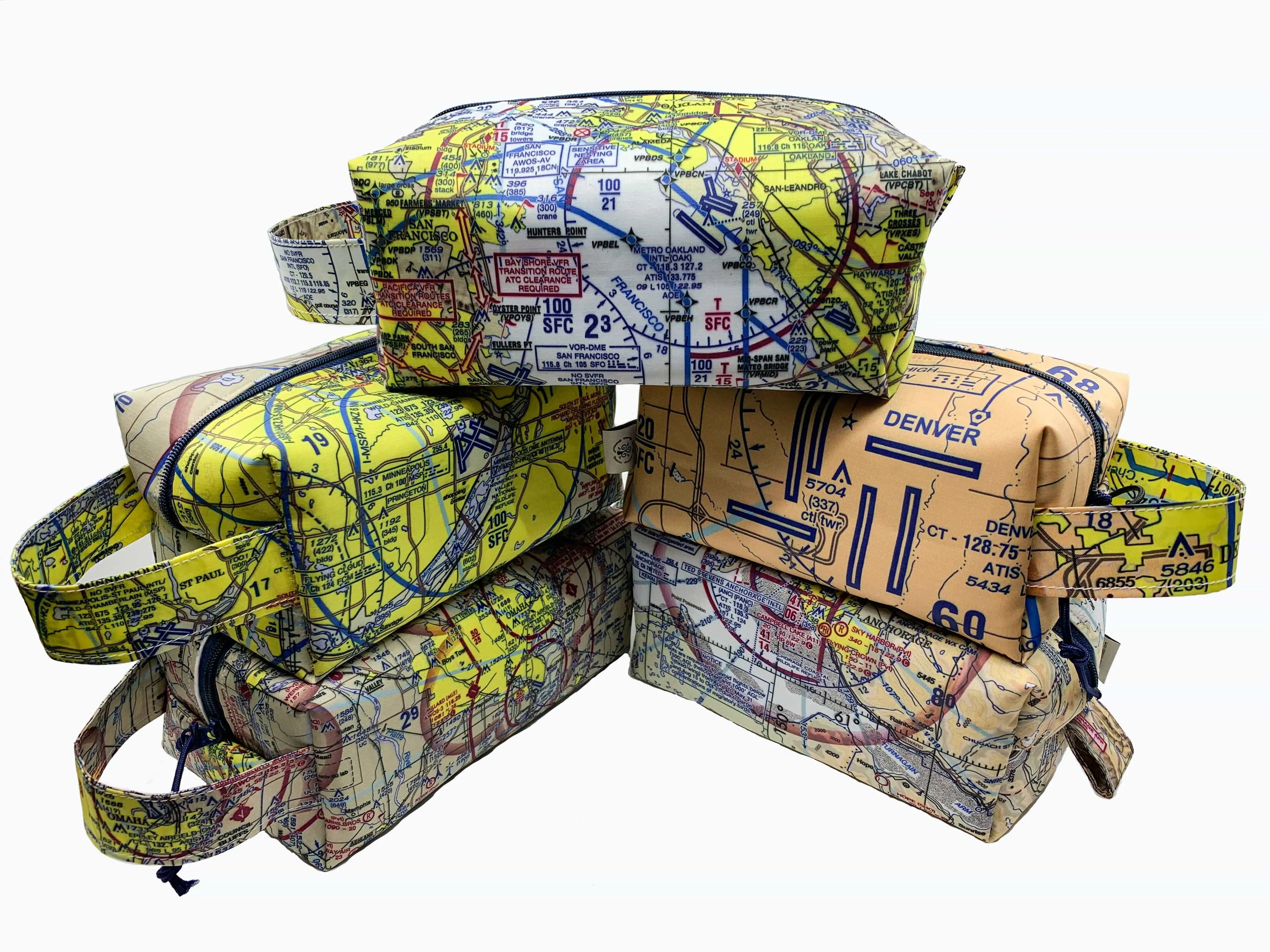 Pilot Dopp Kit & Toiletry Bag - Choose your VFR Terminal Area Chart