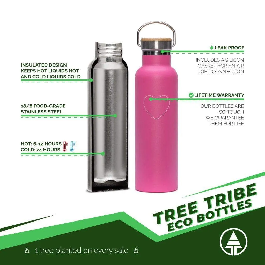 Pink Heart Water Bottle (20 oz)