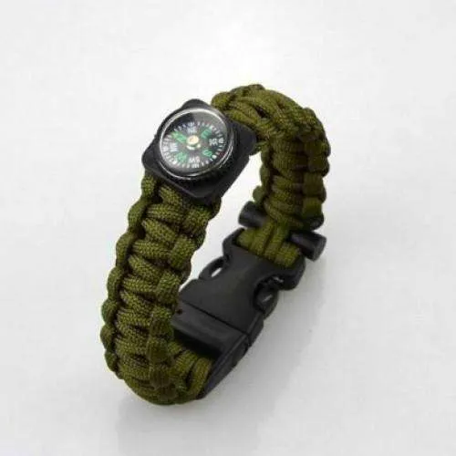 Survival Flint Fire Starter Paracord - 5 in 1  for Hiking and Mountaineering