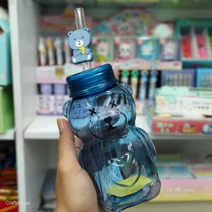 Teddy sipper bottles with cute teddy charm