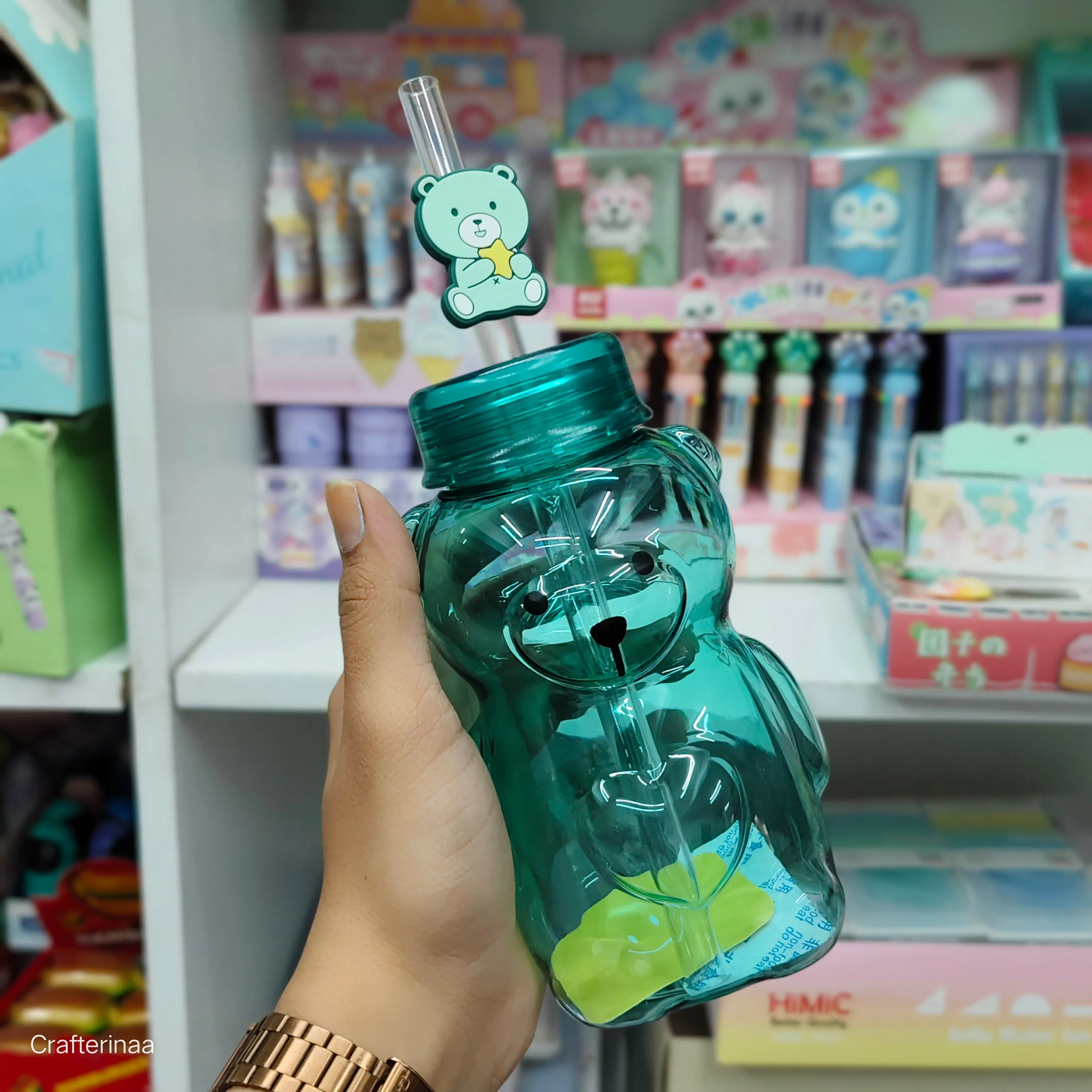 Teddy sipper bottles with cute teddy charm