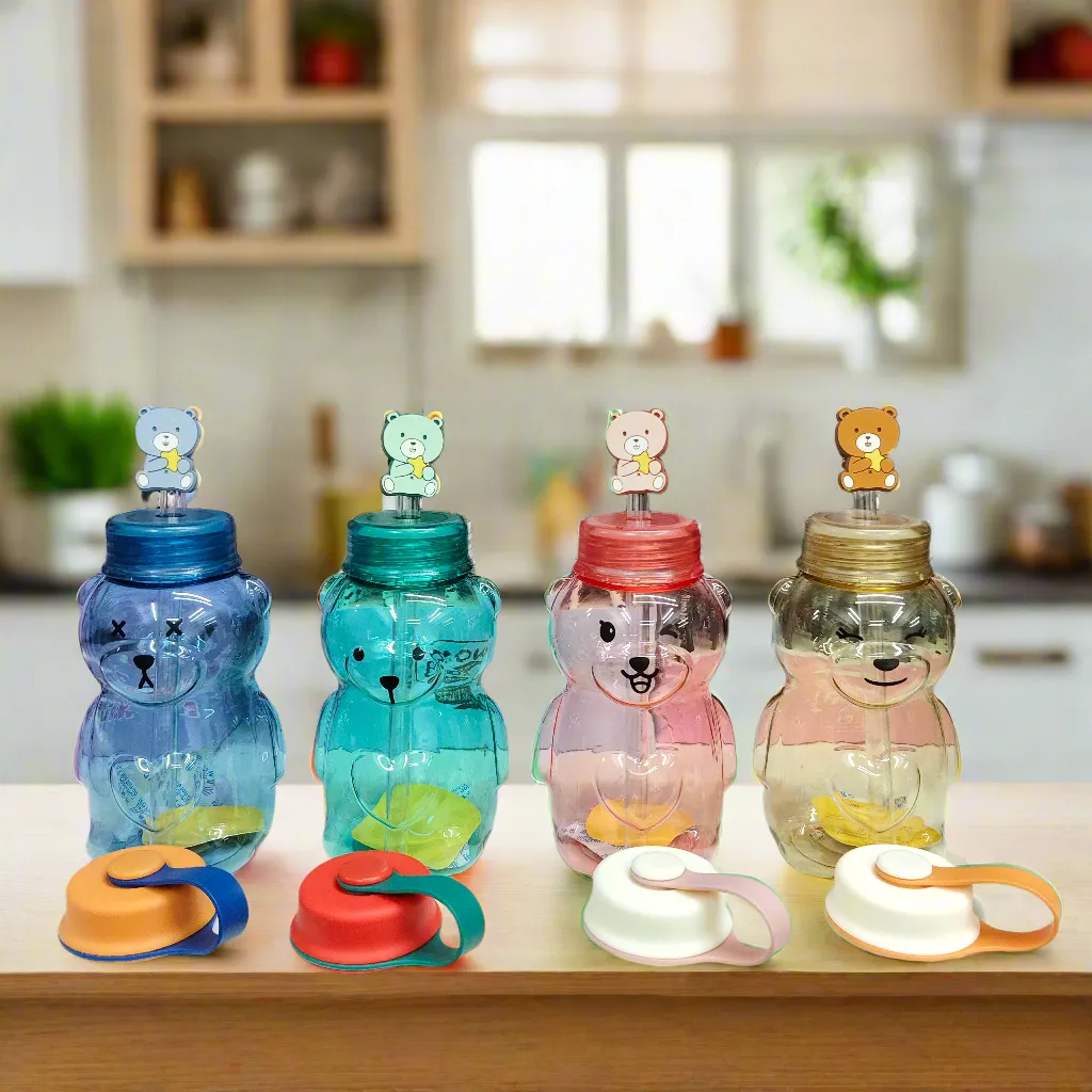 Teddy sipper bottles with cute teddy charm