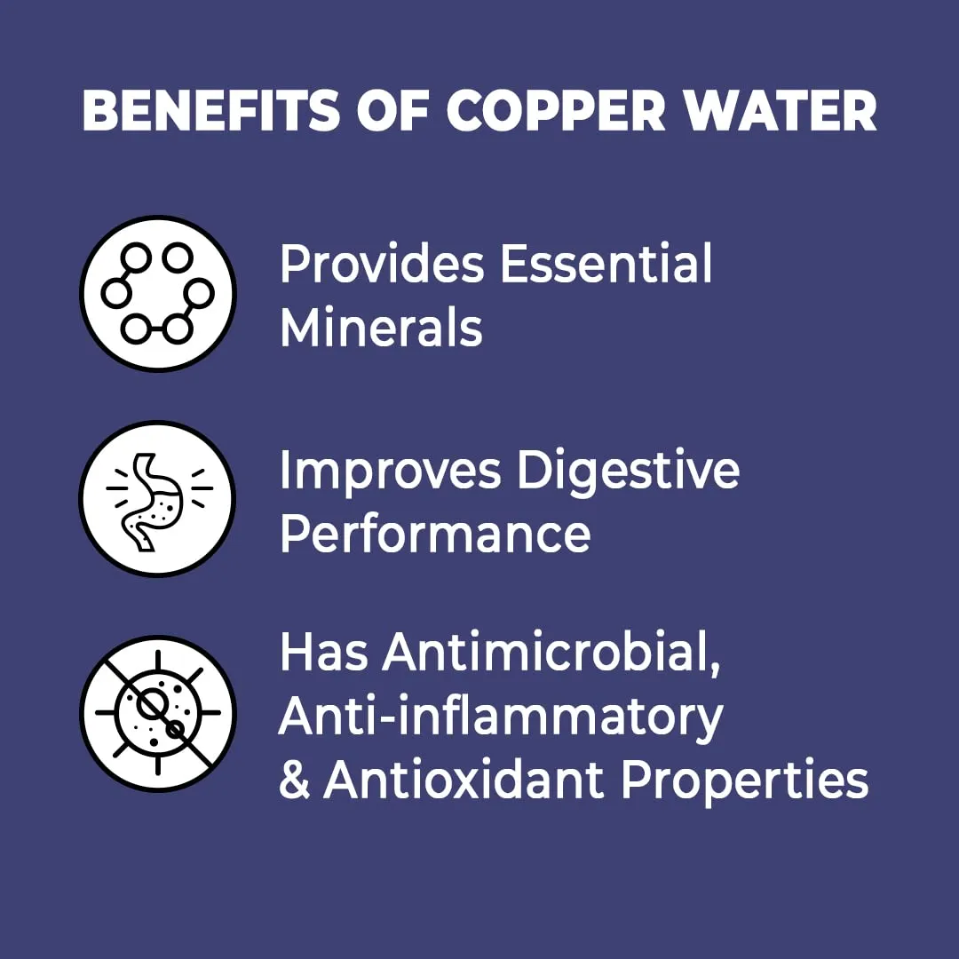 The Better Home Copper Water Bottle (1 Litre-3Pcs) | BPA Free Leak Proof Bottle for School Kids | Non Plastic Bottles for Office 1  Litre Capacity | Water Bottal | Dr Copper Water Bottle | Blue Bottle