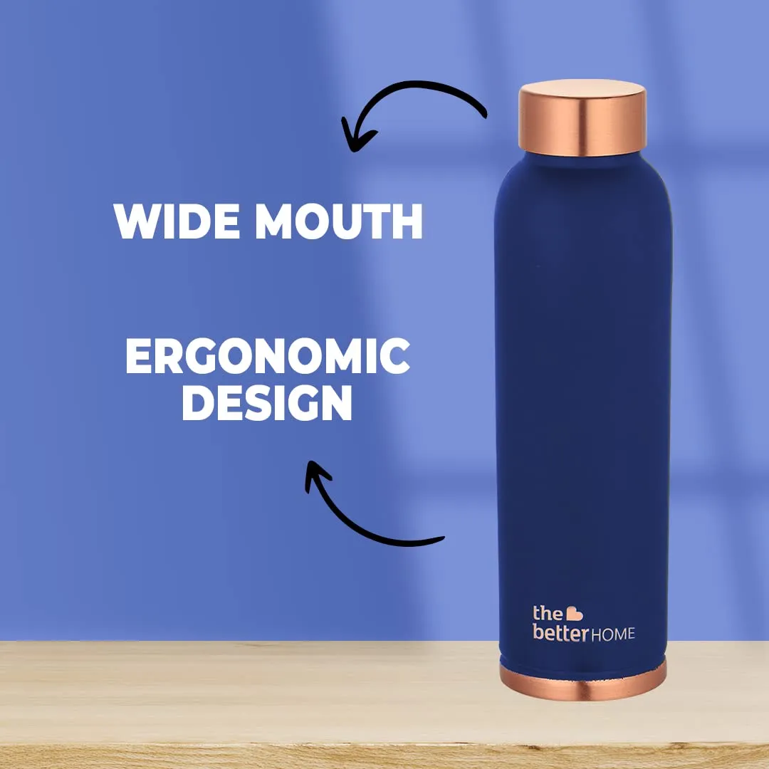 The Better Home Copper Water Bottle (1 Litre-3Pcs) | BPA Free Leak Proof Bottle for School Kids | Non Plastic Bottles for Office 1  Litre Capacity | Water Bottal | Dr Copper Water Bottle | Blue Bottle