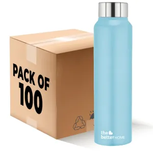The Better Home Stainless Steel Water Bottle 1 Litre | Leak Proof, Durable & Rust Proof | Non-Toxic & BPA Free Steel Bottles 1  Litre | Eco Friendly Stainless Steel Water Bottle (Pack of 100)