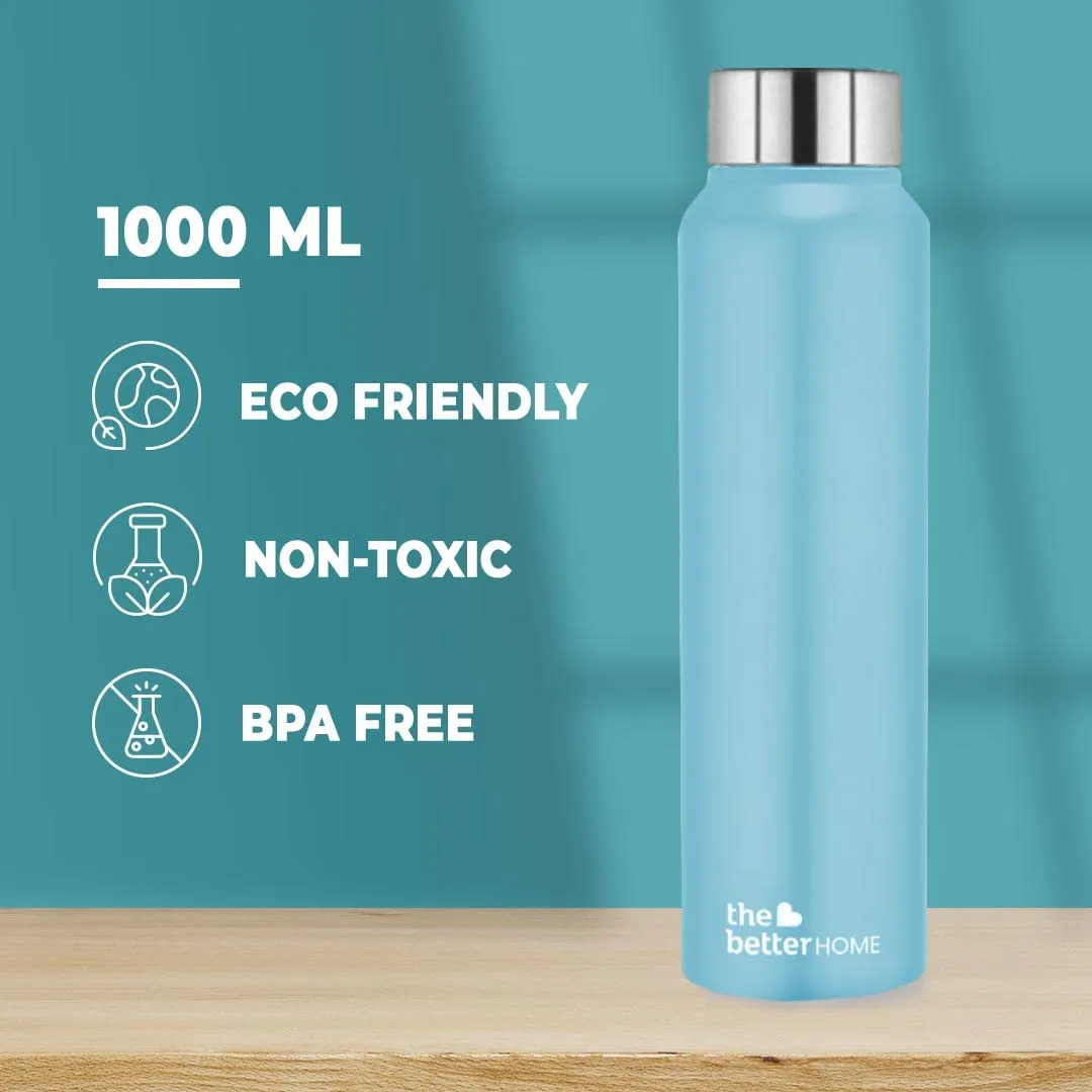 The Better Home Stainless Steel Water Bottle 1 Litre | Leak Proof, Durable & Rust Proof | Non-Toxic & BPA Free Steel Bottles 1  Litre | Eco Friendly Stainless Steel Water Bottle (Pack of 100)