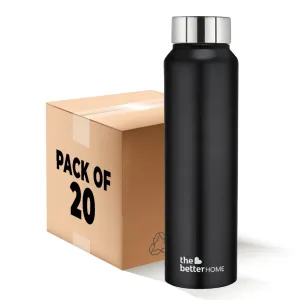The Better Home Stainless Steel Water Bottle 1 Litre | Leak Proof, Durable & Rust Proof | Non-Toxic & BPA Free Steel Bottles 1  Litre | Eco Friendly Stainless Steel Water Bottle (Pack of 20)