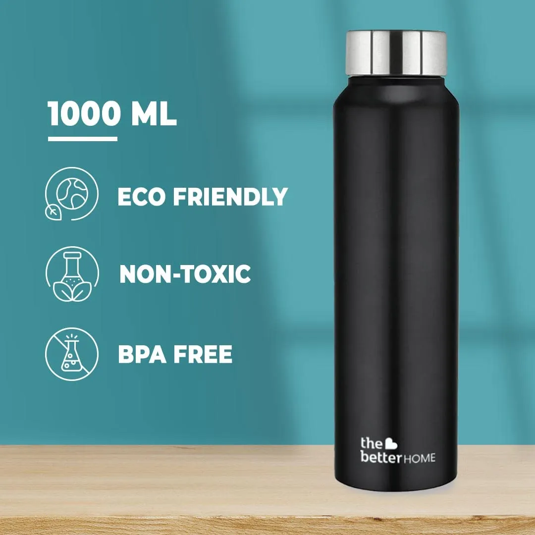The Better Home Stainless Steel Water Bottle 1 Litre | Leak Proof, Durable & Rust Proof | Non-Toxic & BPA Free Steel Bottles 1  Litre | Eco Friendly Stainless Steel Water Bottle (Pack of 20)