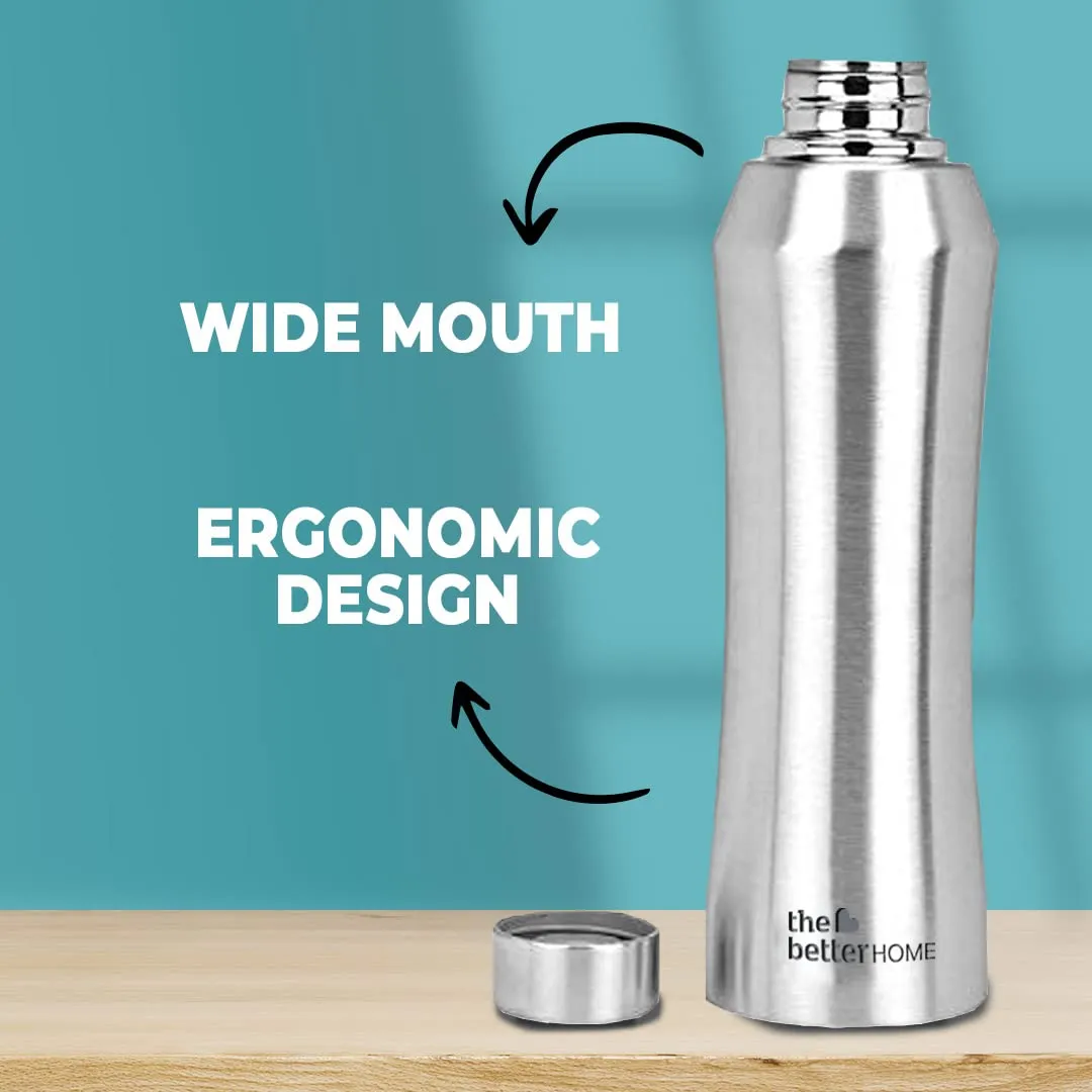 The Better Home Stainless Steel Water Bottle 1 Litre | Non-Toxic & BPA Free Water Bottles 1  Litre | Steel Bottle For Home, Office & School | Pack of 20